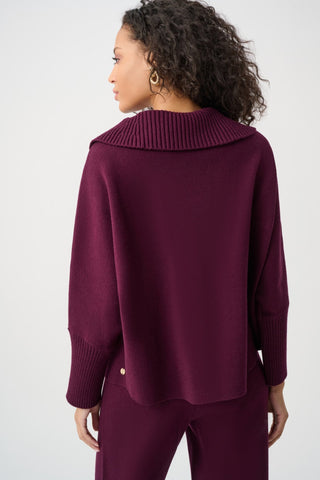 Joseph Ribkoff Shawl Neck Jumper Elderberry - MMJs Fashion