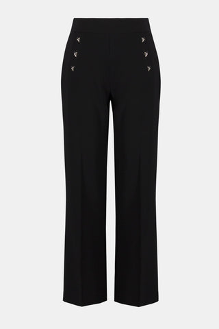 Joseph Ribkoff Silky Knit Straight Leg Trousers Black - MMJs Fashion