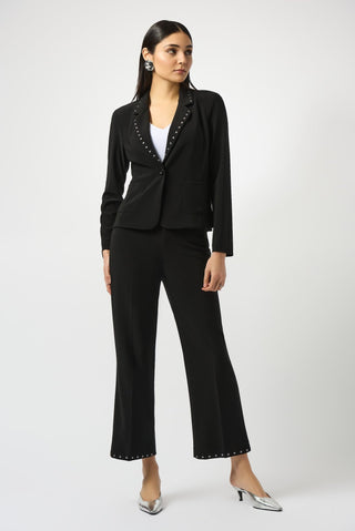 Joseph Ribkoff Silky Knit Wide Leg Trousers Black - MMJs Fashion