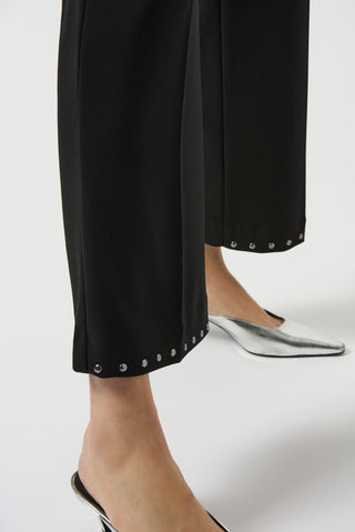 Joseph Ribkoff Silky Knit Wide Leg Trousers Black - MMJs Fashion