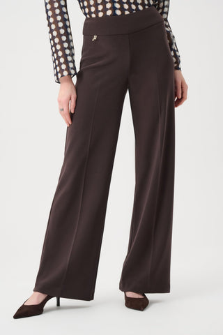 Joseph Ribkoff Silky Knit Wide Leg Trousers Mocha - MMJs Fashion
