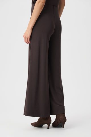 Joseph Ribkoff Silky Pull-On Wide Leg Trousers Mocha - MMJs Fashion