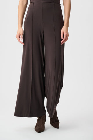 Joseph Ribkoff Silky Pull-On Wide Leg Trousers Mocha - MMJs Fashion
