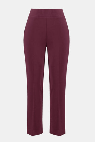Joseph Ribkoff Straight Leg Trousers Burgundy - MMJs Fashion