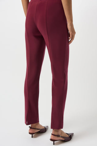 Joseph Ribkoff Straight Leg Trousers Burgundy - MMJs Fashion