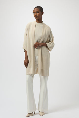 Joseph Ribkoff Stud Detail Cardigan Cover Up Beige - MMJs Fashion