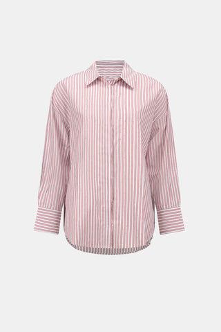 Joseph Ribkoff Studded Stripe Boxy Blouse Pink - MMJs Fashion