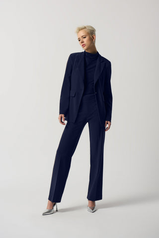 Joseph Ribkoff Wide Leg Trousers Navy Blue - MMJs Fashion