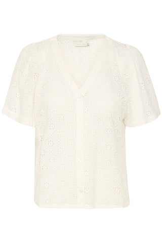 Kaffe Ivory Broderie Anglaise Blouse Esther - MMJs Fashion