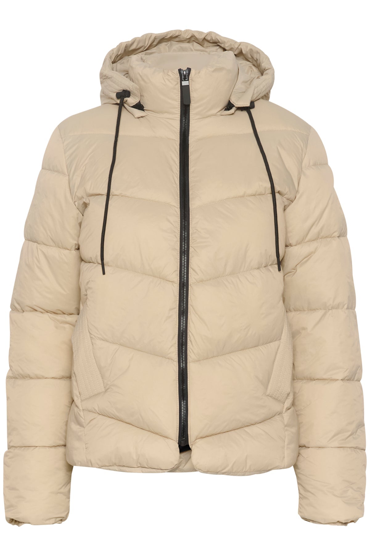 Beige jacket with hood online