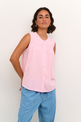 Kaffe Pink Sleeveless Top Pauline - MMJs Fashion