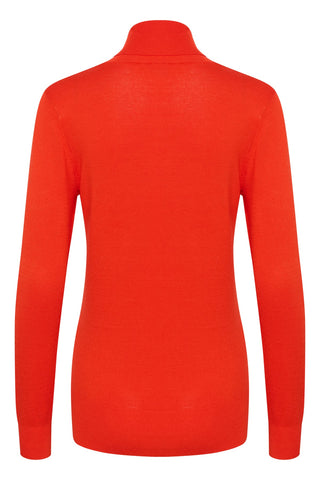 Kaffe Roll Neck Jumper Fiery Red Astrid - MMJs Fashion