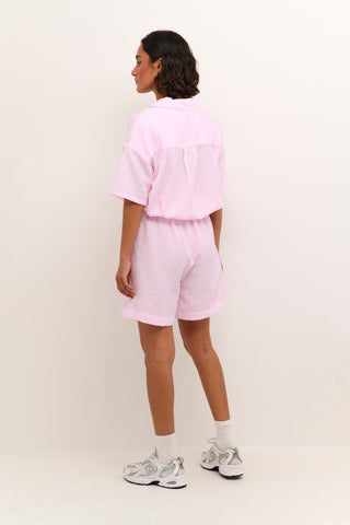 Kaffe Striped Shorts Pink Ivory Hally - MMJs Fashion