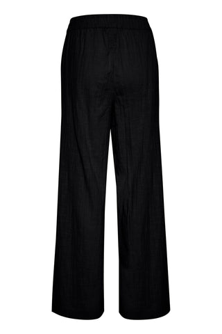 Kaffe Wide Leg Trousers in Black Pauline - MMJs Fashion