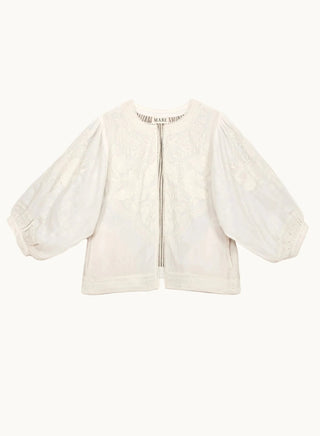 M.A.B.E Embroidered Jacket Ivory Averi - MMJs Fashion