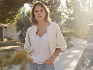 M.A.B.E Embroidered Jacket Ivory Averi - MMJs Fashion