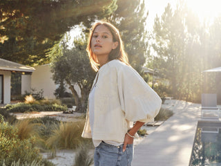 M.A.B.E Embroidered Jacket Ivory Averi - MMJs Fashion