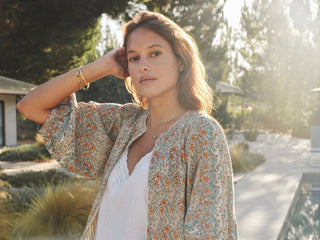 M.A.B.E Floral Print Cotton Silk Jacket Multi Jaci - MMJs Fashion