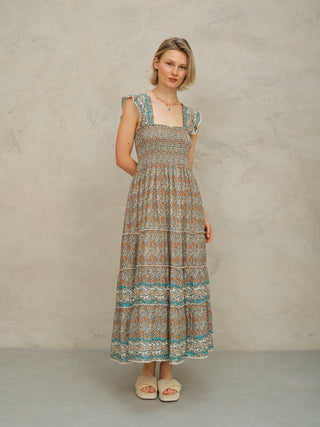 M.A.B.E Print Maxi Sundress Multi Jaci - MMJs Fashion