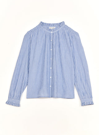M.A.B.E Striped Blouse Blue Chrissie - MMJs Fashion