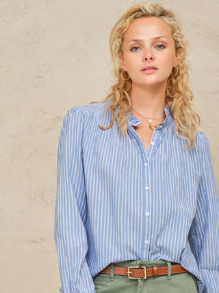 M.A.B.E Striped Blouse Blue Chrissie - MMJs Fashion