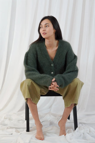 TWNS V-Neck Cardigan Military Green Malia
