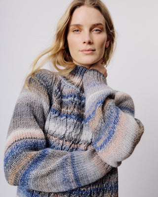 Moliin Cable Knit Jumper Blue Grey Ditte - MMJs Fashion