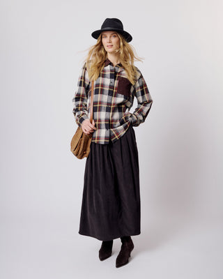 Moliin Checked Shirt Chocolate Brown Amalie - MMJs Fashion