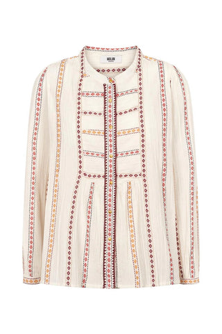 Moliin Cotton Blouse Ivory Karena - MMJs Fashion