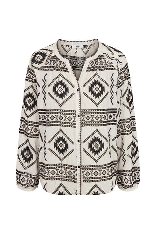 Moliin Embroidered Cotton Blouse Black Sandy - MMJs Fashion