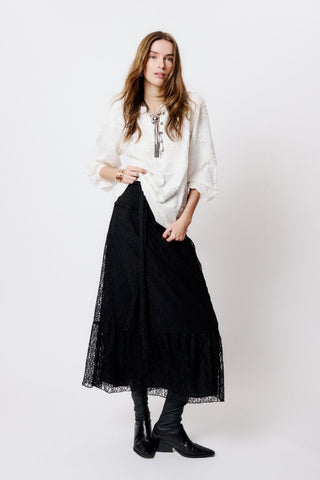 Moliin Embroidered Cotton Blouse Ivory Lisa - MMJs Fashion