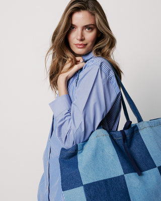 Moliin Mixed Stripe Shirt Blue Diamond - MMJs Fashion