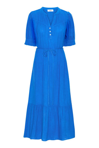 Moliin Puff Sleeve Maxi Dress Blue Alex - MMJs Fashion