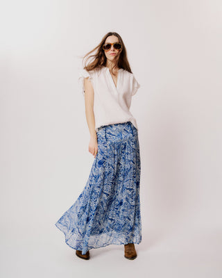 Moliin Short Sleeve Blouse White Andrianna - MMJs Fashion