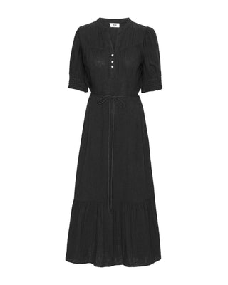 Moliin Short Sleeve Cotton Dress Black Alex - MMJs Fashion