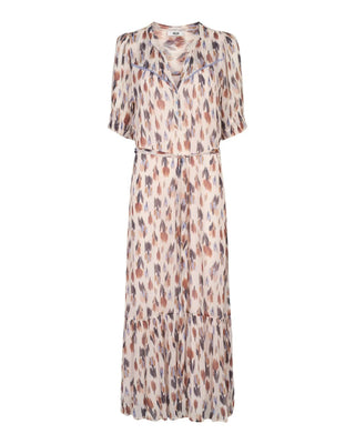 Moliin Short Sleeve Print Dress Blue Signe - MMJs Fashion