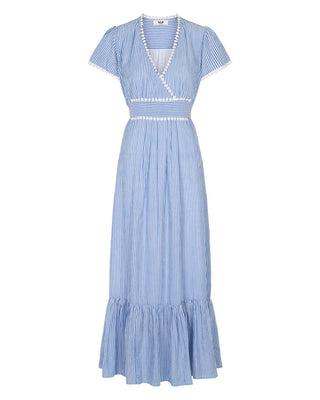 Moliin Short Sleeve Striped Dress Blue Trish - MMJs Fashion