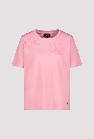 Monari 3D Flower Embellished Top Pink - MMJs Fashion