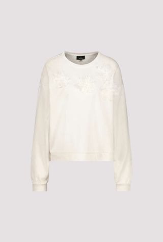 Monari 3D Flowers Sweatshirt Beige - MMJs Fashion