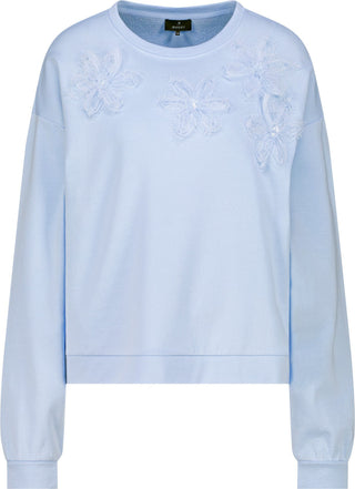 Monari 3D Flowers Sweatshirt Light Blue - MMJs Fashion