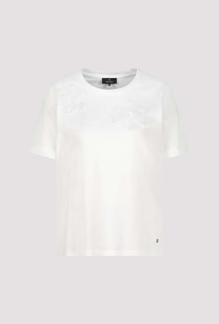 Monari 3D Flowers Top Ivory 410426 - MMJs Fashion