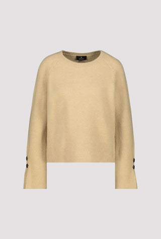 Monari Button Detail Jumper Beige - MMJs Fashion