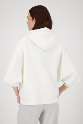 Monari Checked Zip Cardigan Ivory Grey - MMJs Fashion