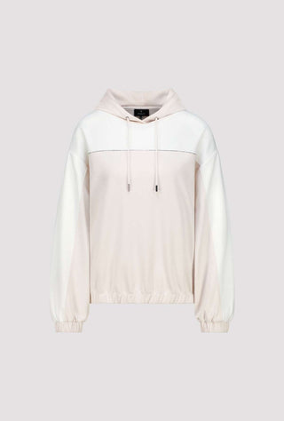 Monari Colour Block Hooded Sweatshirt Beige - MMJs Fashion