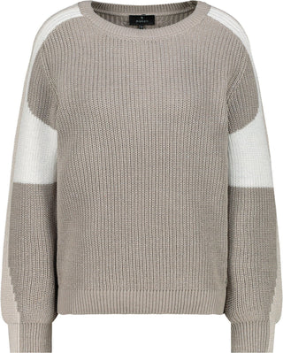 Monari Colour Block Jumper Beige Ivory - MMJs Fashion