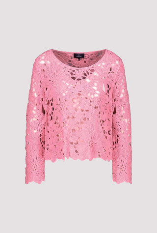 Monari Cornelly Crotchet Lace Jumper Pink - MMJs Fashion