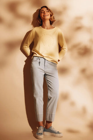 Monari Culotte Jeans with Charm Blue - MMJs Fashion