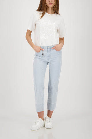 Monari Culotte Jeans with Charm Blue - MMJs Fashion