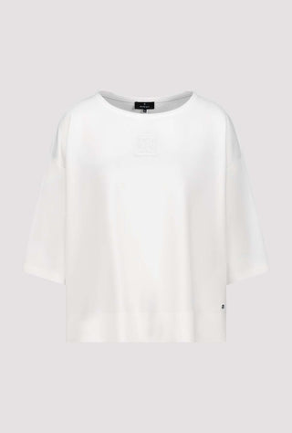Monari Embossed Emblem Sweatshirt Ivory - MMJs Fashion