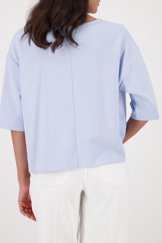 Monari Embossed Emblem Sweatshirt Light Blue - MMJs Fashion